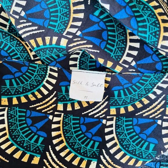 Silk & Salt Journey Maxi Wrap Dress in African Peacock Print size M. - Picture 11 of 11